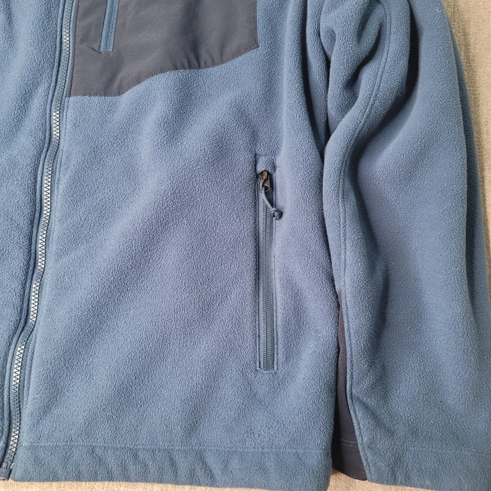North Face Campshire Mens L Full Zip Fleece Jacket Blue Sherpa Lined NF0A33QW